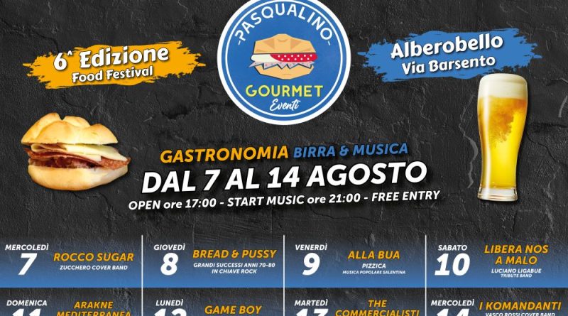 Alberobello, dal 7 al 14 agosto 2024 torna “Pasqualino Gourmet”