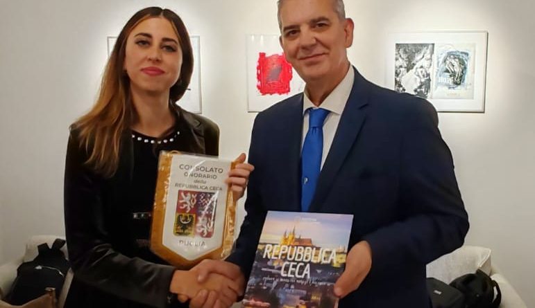 Rafforzare i rapporti tra Puglia e Repubblica Ceca: Il Console Onorario Riccardo Di Matteo ha incontrato l’Europarlamentare On. Valentina Palmisano